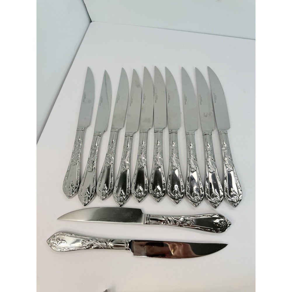 Reed & Barton Monique Select Stainless Flatware Set of 12 Steak Knives